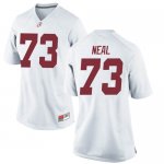 Women's Alabama Crimson Tide #73 Evan Neal White Game NCAA College Football Jersey 2403PWTD1